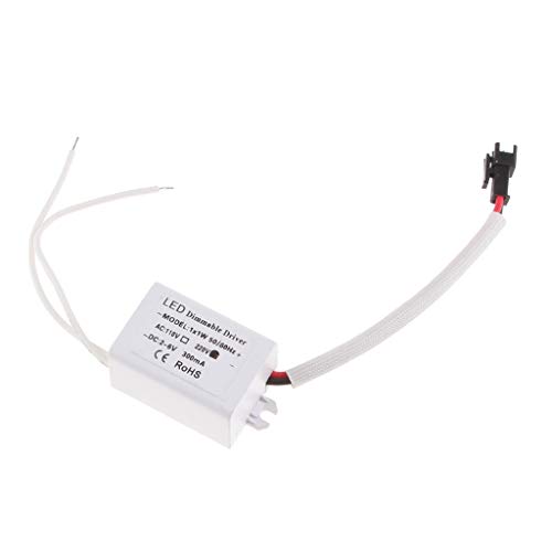 1x1W Dimmable Driver, Electric LED Driver - 220V AC 2-6V DC Transformer for LED Lights