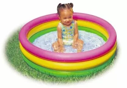 Image of Summer Special Inflatable Kids Swimming Pool | Kids Bath Activity Water Pool with Air Filled Bubble Beam Floor | Portable Baby Pool for Indoor Outdoor Use (2 feet)