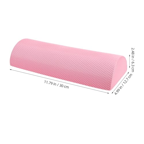 Half Foam Roller para Yoga y Pilates, Rodillo Masaje Muscular para Fuerza de Espalda y Núcleo, Herramienta Portátil de Equilibrio para Entrenamientos en Casa, Rosa Sakura 30X6.3Cm miniatura 2