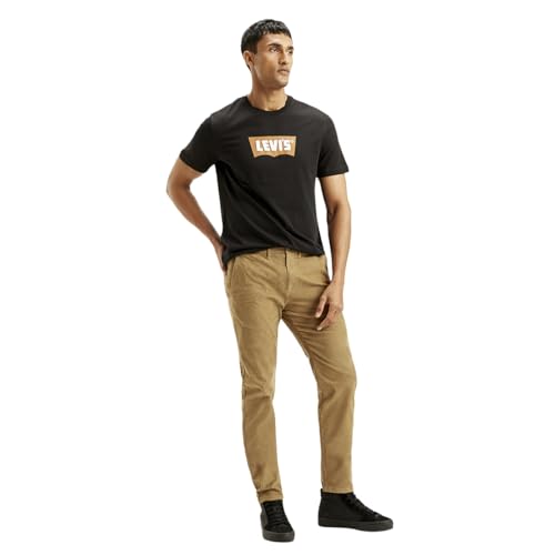 Image of Men's Light-Brown Slim Tapered Fit Chinos