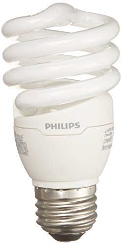 Philips 417071 Energy Saver Compact Fluorescent T2 Twister (A19 Replacement) Household Light Bulb: 2700-Kelvin thumb #3