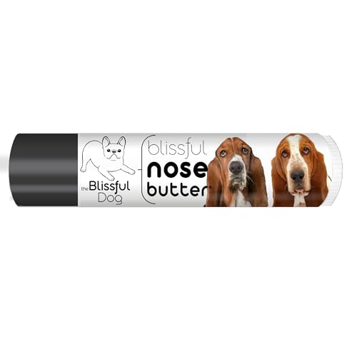 Image of The Blissful Dog Basset Hound Nose Butter for Dry, Cracked Skin, Lick-Safe Dog Nose Balm with Moisturizing Shea Butter, Almond, Olive, and Essential Oils, Pet Supplies, Uncented, 0.15 oz.