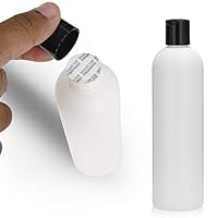 Algopix Similar Product 14 - 6 PCS Empty White HDPE Bottle 12 oz 