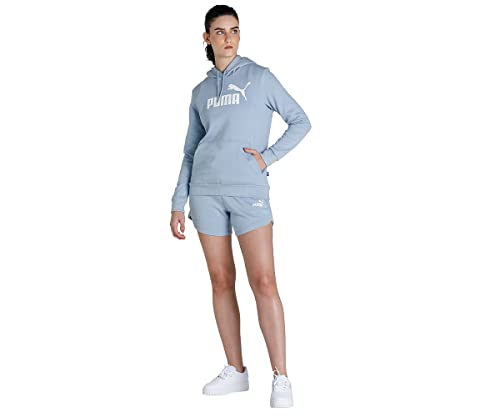 Image of Puma Women's ESS High Waist Shorts | Comfortable Cotton-Blend High Waist Knitted Shorts for Women | Ribbed Waistband | Ideal for Gym, Travel & Everyday Wear