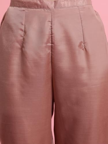 Image of INDO ERA Women's Net Ethnic A-Line Kurta Pant Set