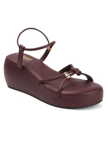 Image of SilverArrow Womens Velmora Comfortable Stylish Wedge Heel Sandals for Women Trendy Open Toe Flats