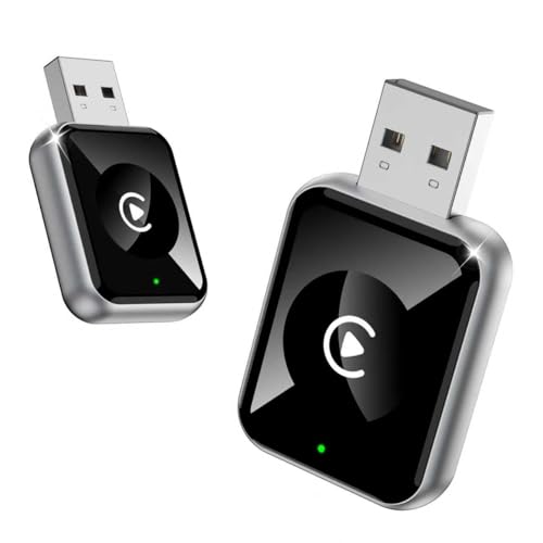 MoKo para Adaptador Inalámbrico Apple Carplay 2025, Conexión Automática Rápida, Sin Latencia, Plug & Play, Bluetooth 5.3 & WiFi 6, Mini Adaptador Inalámbrico Car Play para iPhone 6~16 y Coches 2015+