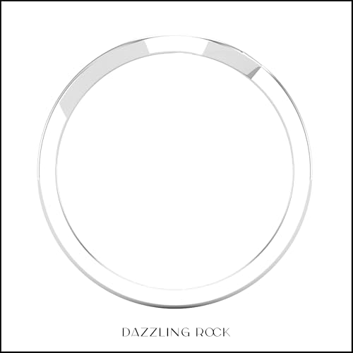 Dazzlingrock Collection 0.65 Carat Round Blue Diamond Contour Eternity Band for Her in 10K Solid Gold4