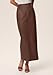 PRETTYGARDEN Long Skirts for Women 2026 Fall Fashion Clothing Faux Leather High Waist Dressy Casual Slit Pencil Maxi Skirt (Brown,Small)