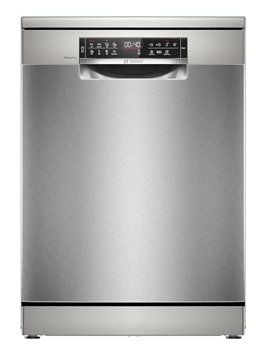 Bosch SMS8ECI02E Serie 8, Lavastoviglie Smart da libera installazione, 14 coperti, Cestelli personalizzabili, Motore EcoSilence Drive, Lavaggio intensivo, Acciaio, 60cm.