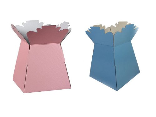 Hand-Tied Vase Florist Bouquet Boxes | Aqua Presentation & Transporter Boxes | Pack of 30 | Durable Flower & Plant Packaging | Glossy Baby Mix