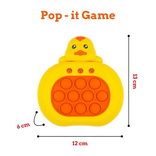 Image of Mashes Fast Push Pop It Game for Kids - Fun & Interactive Bubble Pop Challenge Toy, Speed Game for Focus & Coordination, Durable & Colorful Sensory Toy (Multicharacter) (Pop it Medium)