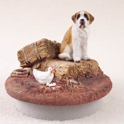 Conversation Concepts Miniature Saint Bernard w/Smooth Coat Candle Topper Tiny One 