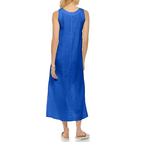DKNY Women's Lightweight Linen Maxi Dress4