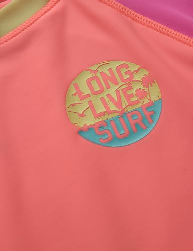 Image of PHIBEE Girls' Rash Guard Set Long Sleeve UPF 50+ Sun Protection Two-Piece Swimwear