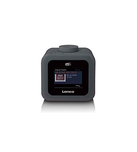 Lenco CR-620 DAB+ klokradio - radiowekker met 3" TFT kleurendisplay - PLL FM - 40 zendergeheugens voor FM en DAB+ - alarm en sluimerfunctie - 2 watt RMS - 3,5mm - grijs, CR-620GY, 90 x 98 x 110 mm - Image 5