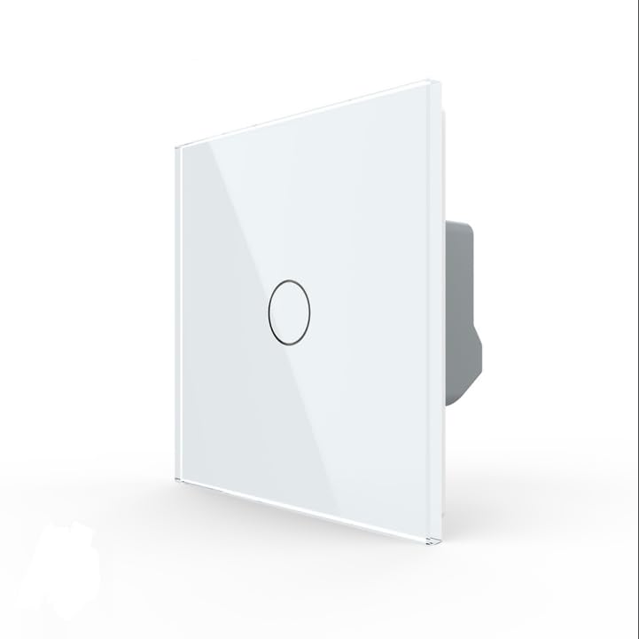LIVOLO Interruttore a parete Smart Touch pannello in vetro 1 gang compatibile con app e controllo vocale, bianco