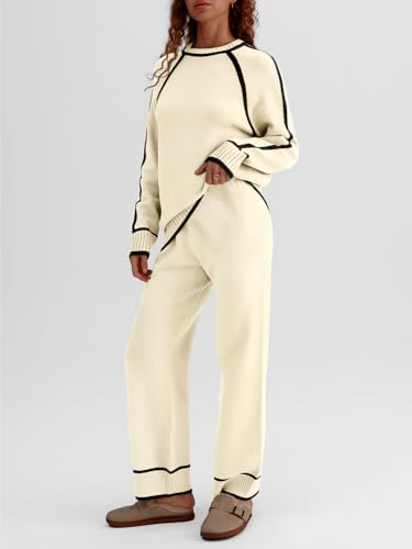 Image of LILLUSORY 2 Piece Knit Lounge Set Womens Matching Sweater Sets