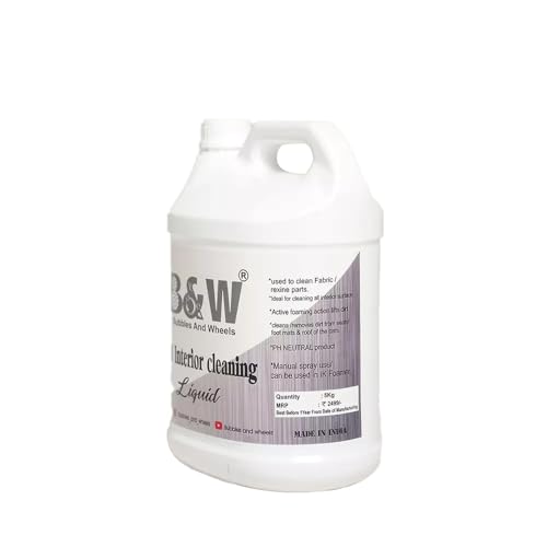 Image of B&W 2-in-1 Interior Cleaning Liquid | Car Interior Cleaner for Dashboard, Fabric Seats, Leatherette, Vinyl & Door Panels | Multi Surface Detailer for Cars & Bikes | 1 Kg