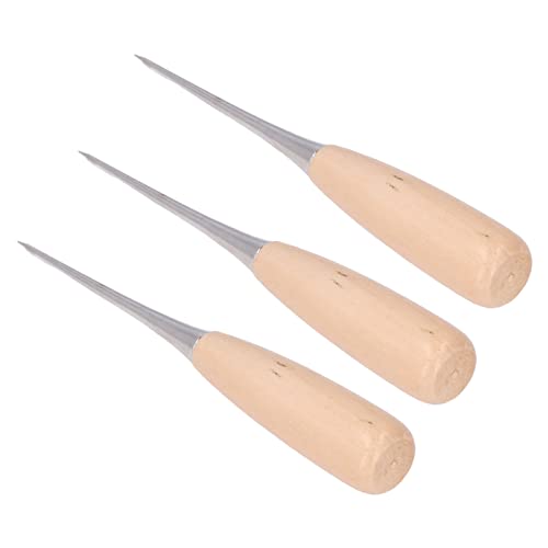 Leather Awl Punch Hole Tool Set - Steel Hole Maker Awls for Paper - Set of 3 - Convenient and -Resistant - Ideal for Leatherworking, Woodworking, and Crafting