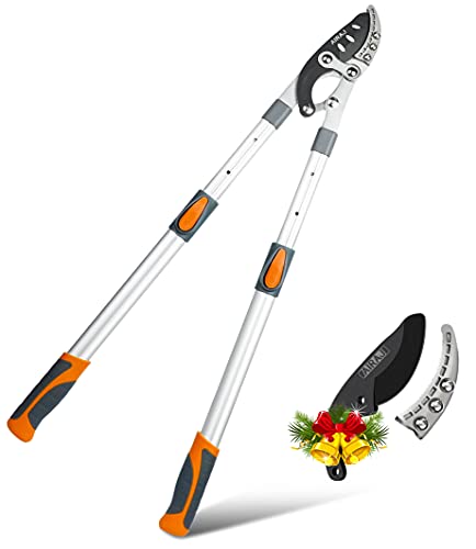AIRAJ Extendable Anvil Loppers,27.5 –41 Heavy Duty Garden Pruners Lopper with SK5 Sharp Replaceable Blade,Tree Pruner Shears for Cutting 2 in Thick Branches Capacity