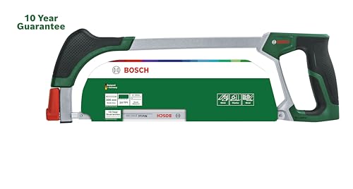 Image of BOSCH Universal Hacksaw 300mm | Bi-Metal Blade Included | Ergonomic Soft Grip | 45 /90 Blade Positioning | Durable Multi-Material Hand Saw | Hand Saw for Metal, Wood & Plastic