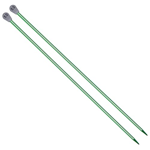 Coopay Aluminium Knitting Needles 5.0mm UK Size, Straight, 35cm Long, Lightweight, Non-Porous, Water-Resistant