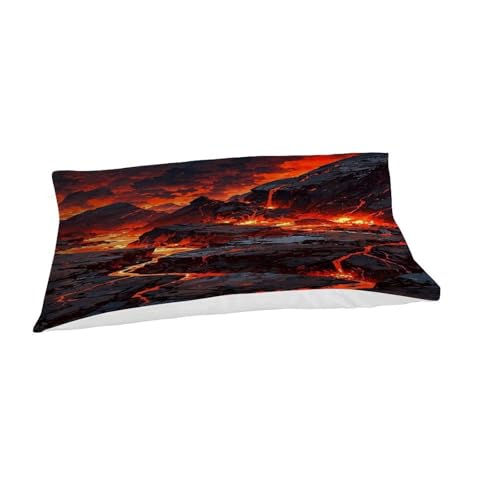 Housse de couette volcanique imprimé roche de lave en microfibre 135x200 - 7
