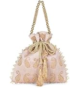 Lavie Signature Women's Ely Paisley Embellished Potli Bags for Ladies &amp; Girls | Women Pouches for...