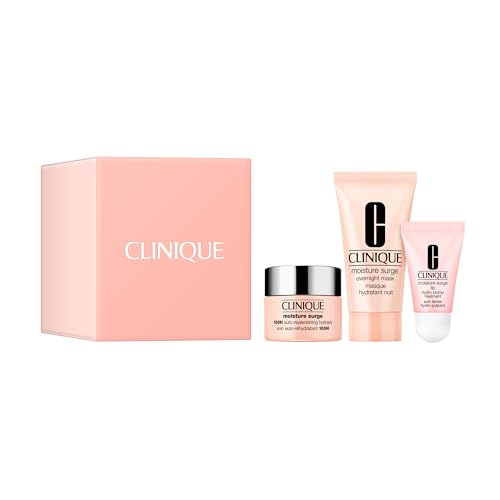 Clinique-Hydration-Heroes-Gift-Set-Moisture-Surge-100H-Moisturizer-Moisture-Surge-Overnight-Mask-Lip-Treatment-Hydrating-Glow-Includes-3-Travel-Size-Pieces Clinique Hydration Heroes Gift Set | Moisture Surge 100H Moisturizer | Moisture Surge Overnight Mask | Lip Treatment | Hydrating + Glow | Includes 3 Travel Size Pieces - Image 1