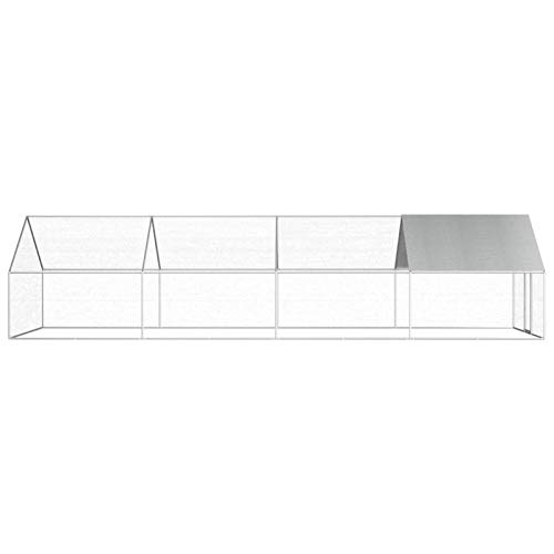 Kavolet Hühnerstall, Outdoor-Hühnerkäfig, Kleintierstall Vogelkäfig Hühnerfreilauf 2,75x8x1,92 m Verzinkter Stahl – Bild 3