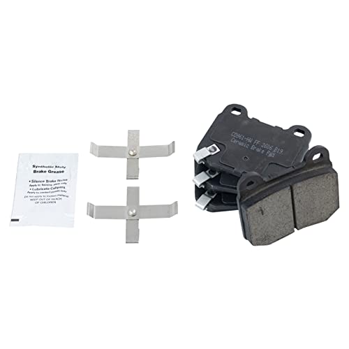 Image of TRQ Rear Brake Pad and Rotor Set Ceramic Compatible with 2008-2014 Subaru Impreza