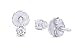 VERY VERY Small Miniscule 0.04CTTW Round Natural Diamond Stud (IGI Certified 0.70 ct & up) Plus Quality Screw Back Earrings in 14k Solid White Gold, 0.04 Ctw - 2.00 Ctw)