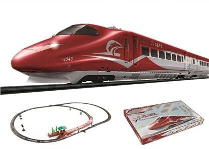 KIPIT Tigers Bullet Train Set with Light and Sound & Track High Speed Electric Metro Train with Long Track Best Train Toy for Kids.