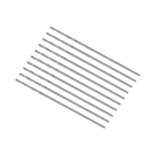 CoCud High Speed Steel Twist Drill Bits, 0.65mm Diameter 30mm Length, Straight Twist Jobber Drill Bit - (Applications: for Metal Woodwork Plastic Aluminum), 10Pieces