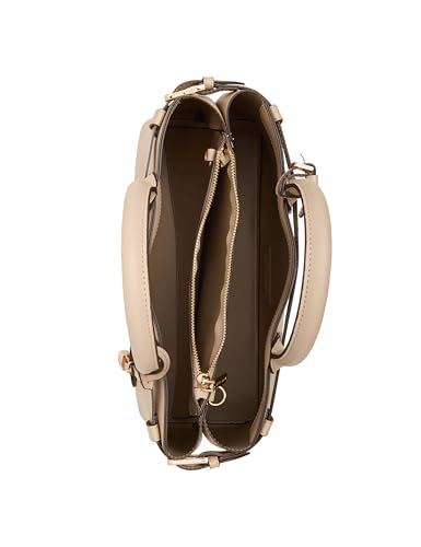 Image of Anne Klein Womens Belted Satchel with Convertible Strap, Sesame