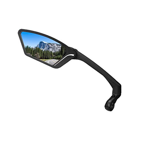 MEACHOW New Scratch Resistant Glass Lens,Handlebar Bike Mirror, Rotatable Safe Rearview Mirror, Bicycle