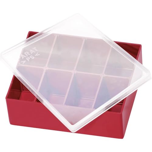 Parat 900021166 Einsatzschale mit Deckel für Kleinteile, Rot, 110x90x36 mm