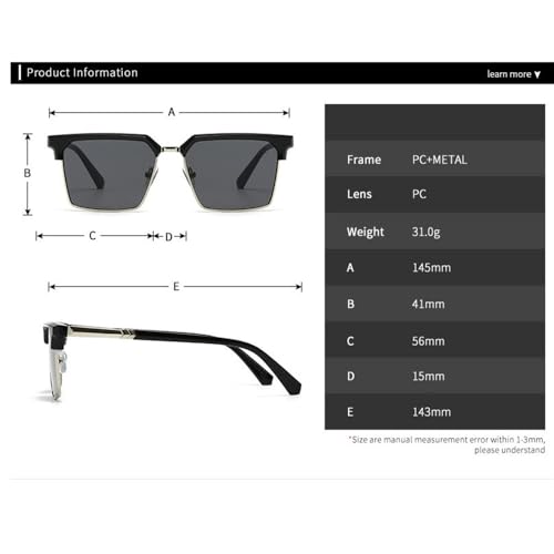 Lunettes de soleil UV400 Protect grand format punk multicolore - 5