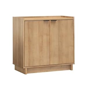 Prepac simply modern 2 door storage cabinet sideboard cabinet for living room kitchendining room or entryway sleek design buffet cabinet with storage 3075 wide x 30 high x 16 deep oak  urban country home decor