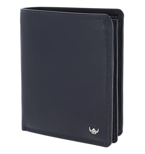 Porte-monnaie RFID Golden Head protège vos cartes en cuir Polo bleu marine