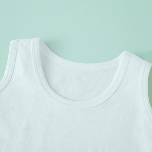 Lmdudan 3-16Y Kids Tank Tops Cotton Lightweight Summer Athletic Undershirts Boys Girls Basic Sleeveless T-Shirts Soft Blouse3