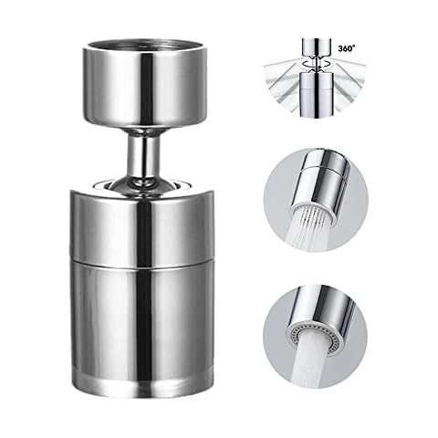 Toega 360° Rotating Faucet Aerator - Two Spray Modes of Anti Rust Faucet Sprayer, Kitchen Sink Nozzle That Can Be Installed Manually, Suitable for Sink Faucet Aerators in Kitchens, Balconies Cover