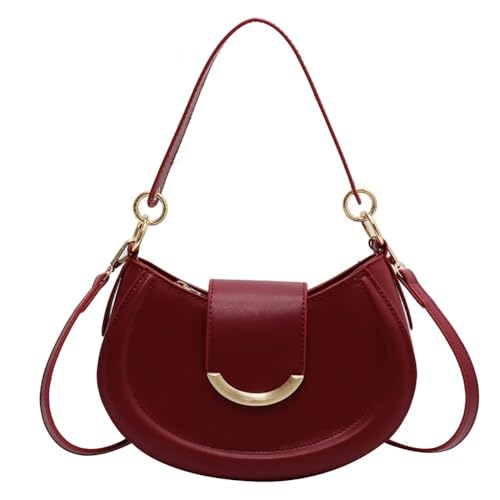 Image of Vegan Leather Shoulder Bag for Women Hobo Crossbody Purse | Structured Vegan Leather, Adjustable Strap, Hobo Style, Shoulder & Crossbody Wear, Magnetic Flap