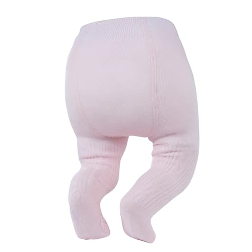 Image of Zando Opaque Cotton Tights for Baby Girls, Infants & Toddlers, Cozy Winter Leggings with Cable Knit Design, Size 0-3M to 6-7T