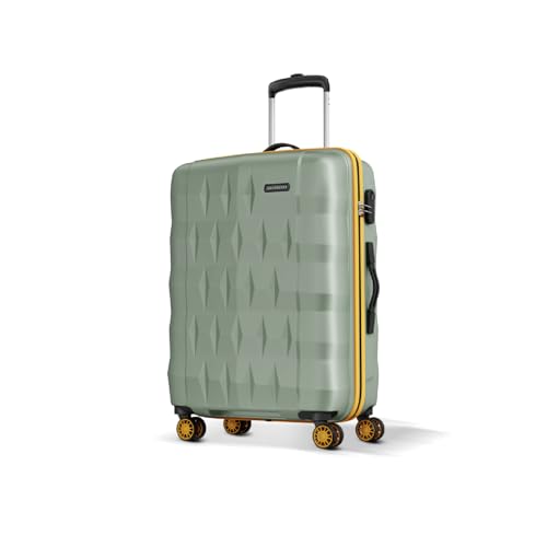 Image of Aristocrat Comet Check-in Trolley Bag 66cm | Medium | Hard Luggage| Smooth 8-Wheel Suitcase| Combination Lock with Sturdy Zipper | Full Fabric Convipack | 3-Year International Warranty (Green)