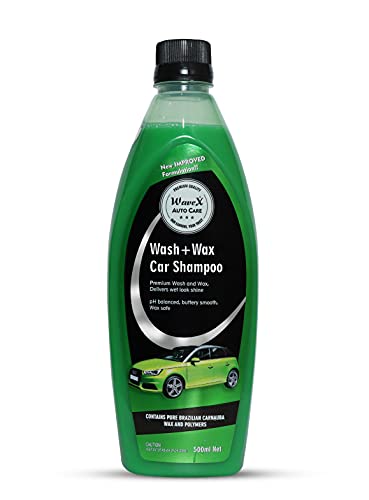 Wavex® Wash and Wax Car Shampoo 500ml Gives Wet Look Shine,Buttery Smooth Feel, pH Neutral – Leaves no Water Spots Wavex® Wash and Wax Car Shampoo 500ml Gives Wet Look Shine,Buttery Smooth Feel, pH Neutral – Leaves no Water Spots