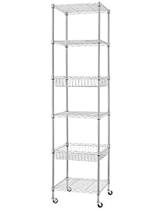 Finnhomy Robustes 6-stöckiges Drahtregal