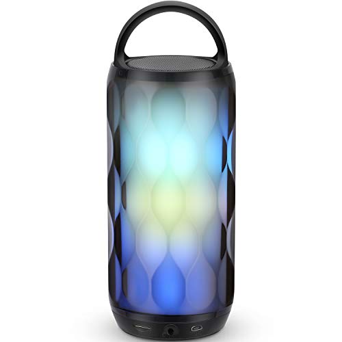 Altavoces Bluetooth Portatiles con Luz de 7 Modos Tonos Graves Fuertes Sonido...