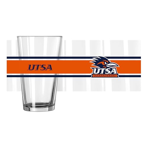 Image of Logo Brands NCAA 16 oz Pint Glass - Durable Glass With Bold Team Color- Chip-Resistant Rim Drinkware For Fans, Tailgates, Home Bars & Everyday Use